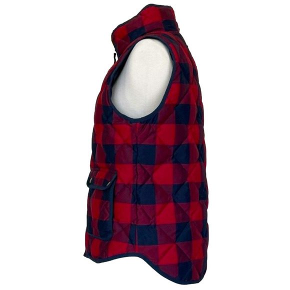 J.Crew Excursion Buffalo Plaid Quilted Down Feather Puffer Vest Small - Picture 7 of 10